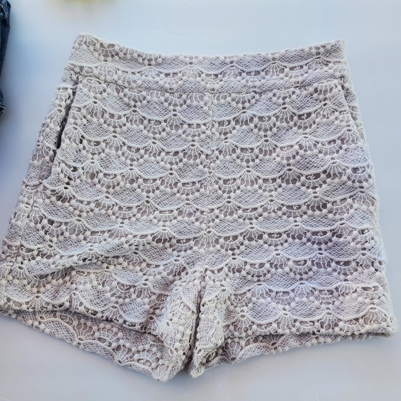Express Cotton Lace Boho Crochet Shorts Women's Size 2 - Picture 5 of 5